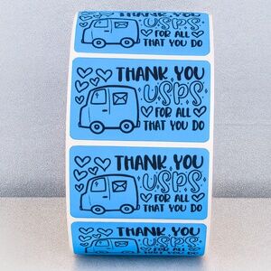 Thank You USPS Stickers – Mail Carrier Appreciation Labels for Packages 2"